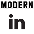 10"(H) Black Modern Font LinkedIn Symbol Gemini Pronto Changeable Copy