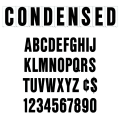 8" on 9"(H) Black Condensed Font Gemini Pronto Changeable Copy Letter