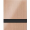 24" x 49" x 1/16" Brushed Bright Copper/Black Duets Rotary Indoor Metal Plastic