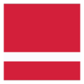24" x 24" x 1/16" Matte Red/White Gemini Duets Selects