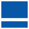 24" x 49" x 1/16" Brushed Satin Blue/White Gemini Duets Selects