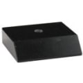 2 5/8" x 4" Centerhole Countersunk Black Slant Front Trophy Marble