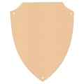 4 1/4" x 5 5/8" Satin Gold Aluminum Shield Plaque Plate