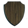 6 1/8" x 7 3/4" Walnut Finish Shield Plaque