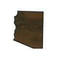 7" x 8 1/8" Walnut Finish Black Edge Arizona State Plaque