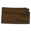 7 1/4" x 12 1/4" Walnut Finish Black Edge Kansas State Plaque
