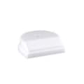 3 3/8" x 3 5/8" White Centerhole Countersunk Weighted Plastic Base