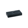 2" x 4" Black Marble Centerhole Countersunk Weighted Plastic Lid