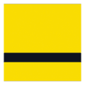 24" x 24" x 1/8" Safety Yellow/Black Duets Ultimates