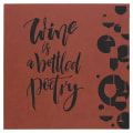 14" x 14" Rose Laserable Leatherette Wall Decor with Sawtooth Hanger