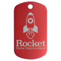 1" x 2" Red Anodized Aluminum G.I. Tag