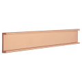 1" x 6", Rose Gold, Kota Pro Aluminum Wall Bracket without Mounting Holes, Fits 1/16" Thick Plastic Insert