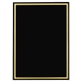 3" x 5" Black Florentine Frame Designer Plaque Plate