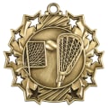 2 1/4" Antique Gold LaCrosse Ten Star Medal