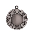 1 3/4" Antique Silver Wreath 1" Insert Holder Medal