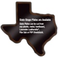 10" x 10" Walnut Finish Black Edge Texas State Plaque