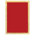 4" x 6" Red Brass Plated Steel Florentine Border Designer Plaque Plate