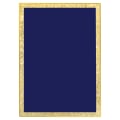 4" x 6" Blue Brass Plated Steel Florentine Border Designer Plaque Plate