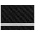 12" x 24" Black Carbon Fiber/Silver Laserable Leatherette Sheet Stock with Kota Pro Adhesive