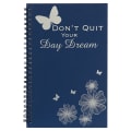 5 1/2" x 8 1/2" Blue Lazerburst Spiral Notebook-Lasers to Silver