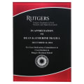 5 1/4" x 7 1/4" Acrylic Plaque Plate with Red Border and Black Center