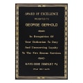 3 1/2" x 5" Laserable Black Brass Plate with Gold Design Border