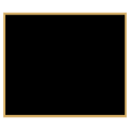 3 1/8" x 3 5/8" Black Laserable Brass Plaque Plate with Gold Border