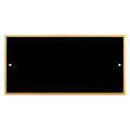 2" x 6 1/4" Black Laserable Brass Plate with Gold Border and 2 Holes