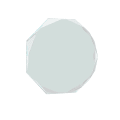 8" x 8 3/4" Octagon Series Jade Acrylic Award Upright Only