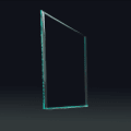 3 3/4" x 8" Zenith Series Jade Acrylic Award-Upright Only