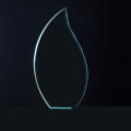 4 11/16" x 7" Tidal Series Jade Acrylic Award Upright Only