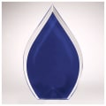 10" Flame Series Clear Acrylic with Blue Silkscreened Back-Upright Only