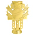 6" Gold Riser/Holder Figure Holds a 2" Insert and a 3 1/2" x 2" Plate
