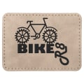 3 1/2" x 2 1/2" Light Tan Premier Laserable Leatherette Rectangle Patch with Kota Pro Adhesive - Creekside Collection