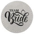 2 1/2" Light Gray Premier Laserable Leatherette Round Patch with Kota Pro Adhesive - Creekside Collection