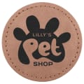 2 1/2" Blush Premier Laserable Leatherette Round Patch with Kota Pro Adhesive - Creekside Collection