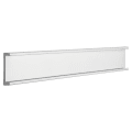 1" x 4", Polished Silver, Kota Pro Aluminum Wall Bracket without Mounting Holes, Fits 1/16" Thick Plastic Insert