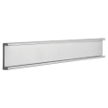 1" x 12", Satin Silver, Kota Pro Aluminum Wall Bracket without Mounting Holes, Fits 1/16" Thick Plastic Insert
