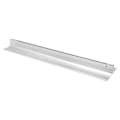 12", Polished Silver, Kota Pro Aluminum Corridor Bracket, Fits 1/8" Thick Plastic Insert