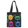 Black Cotton Canvas Tote, 8" x 8"