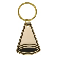 1 1/2" x 2 1/4" Gold Megaphone Brass Keychain