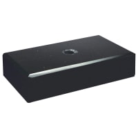 2" x 4" Black Centerhole Countersunk Trophy Marble