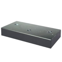 3" x 7 1/2" Black 3 Hole Countersunk Trophy Marble
