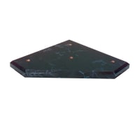7 1/4" x 7 1/4" x 5/8" Black Marble Finish 3-Post Lid