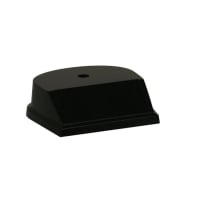3 3/4" x 3 3/4" Black Centerhole Countersunk Big Plate Rounded Plastic Base