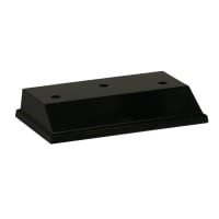3 3/4" x 6 1/2" Black 3-Hole Countersunk Big Plate Weighted Plastic Base