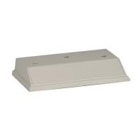 3 3/4" x 6 1/2" White 3-Hole Countersunk Big Plate Weighted Plastic Base