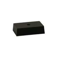 2" x 3" Black Center Hole Countersunk Big Plate Weighted Plastic Lid