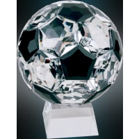 7 1/2" Crystal Soccer Ball on Clear Base