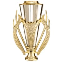 6" Gold/Silver Plastic Cup with Lid